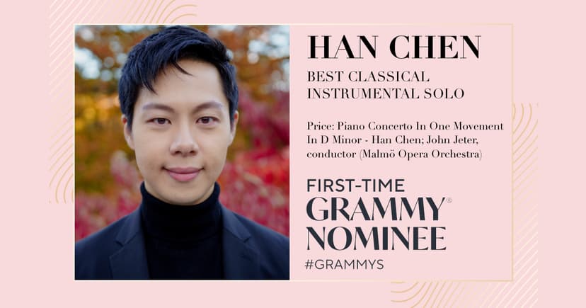 Han Chen Receives GRAMMY® Nomination for Florence Price Piano Concerto Recording